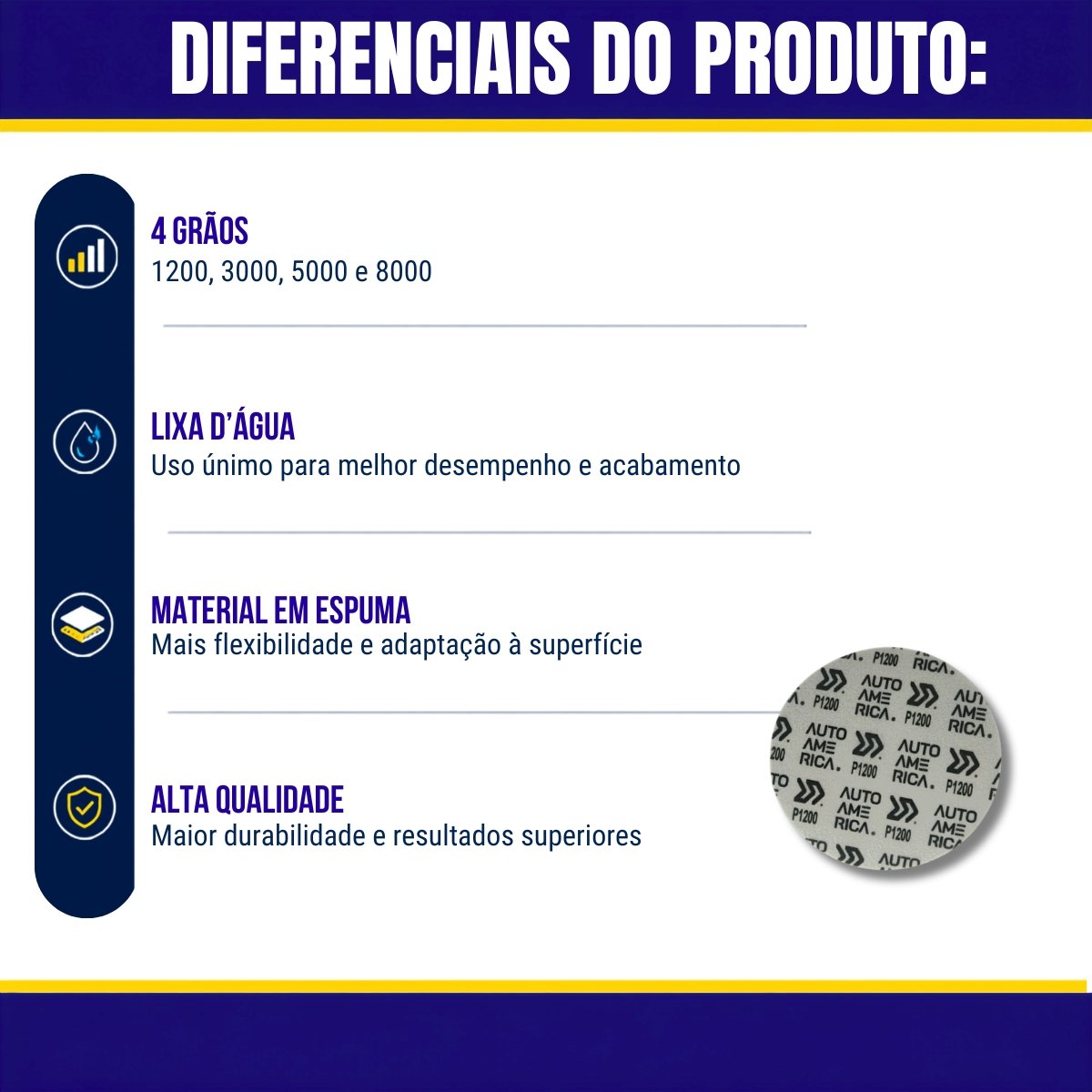 Disco Lixa Tipo Trizact 1200 6 Polegada