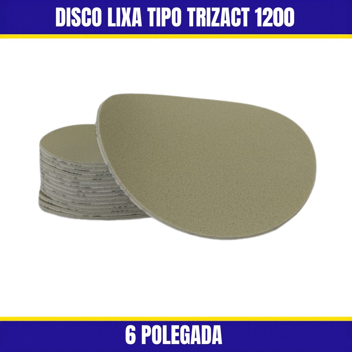Disco Lixa Tipo Trizact 1200 6 Polegada