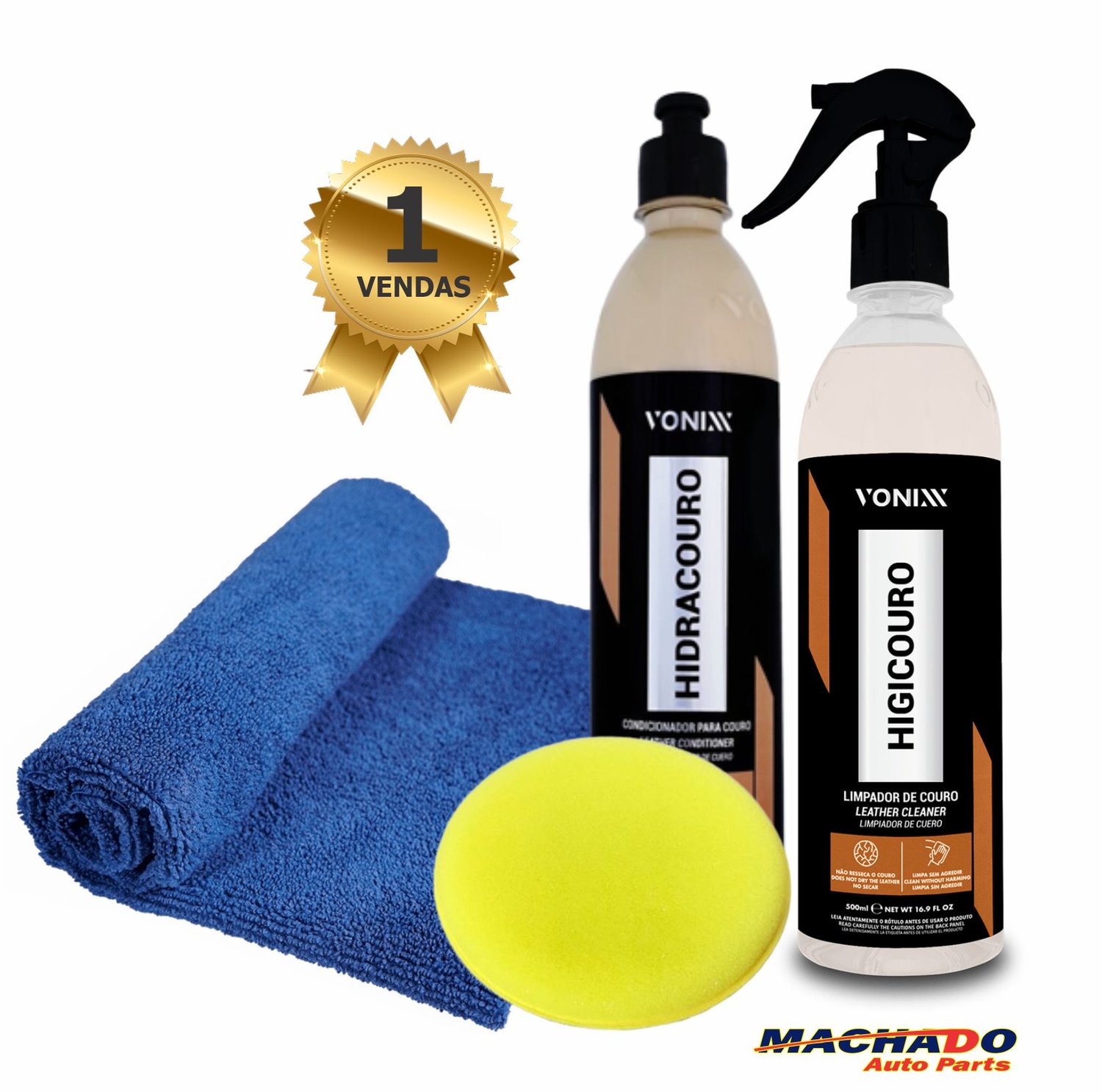 Kit para Limpeza e Hidratação do Couro - Vonixx - Machado Auto Parts