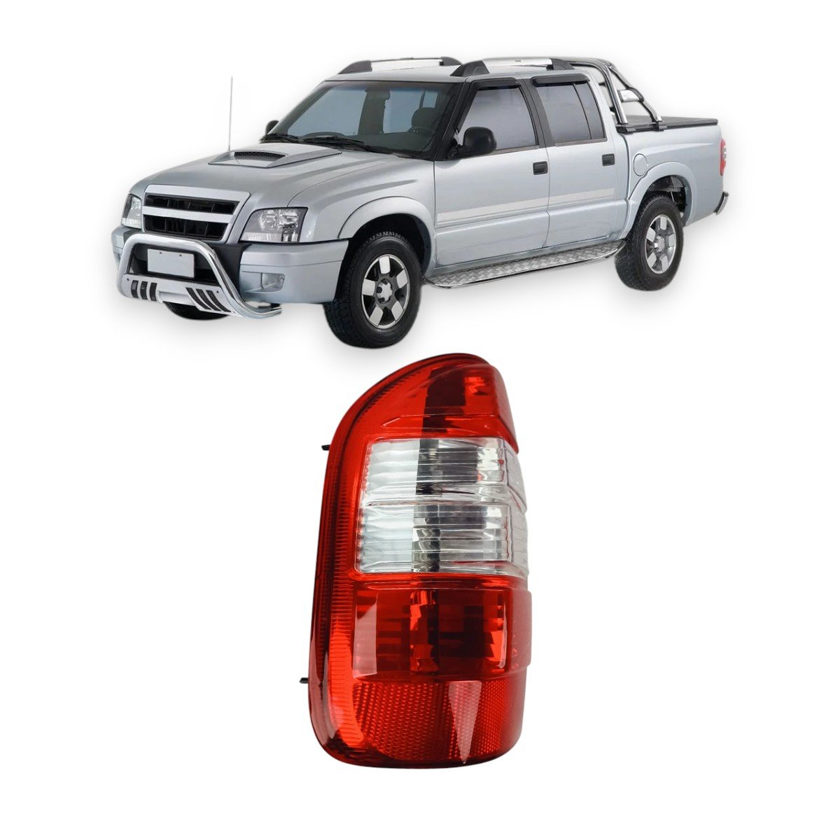 Lanterna Traseira S10 2008 a 2012 Bicolor Lado Esquerdo Motorista - FITAM