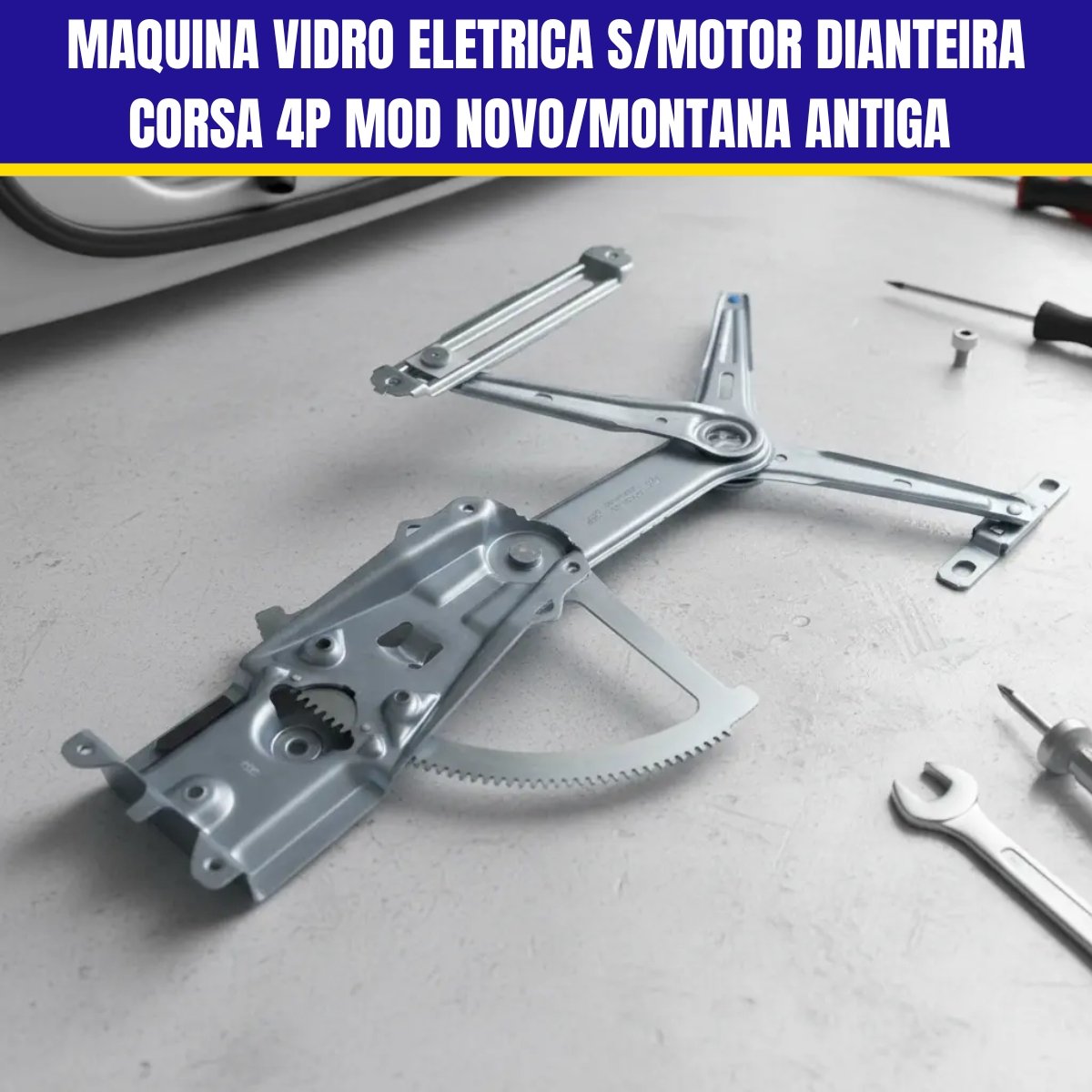 Maquina Vidro Eletrica S/Motor Dianteiro Corsa 4P Mod Novo/Montana Antiga Motor Original Dir