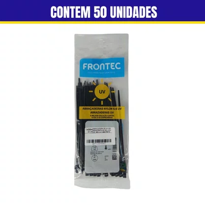 Abracadeira De Nylon Resistente ao Sol 151 mm X 3,7 mm Preta