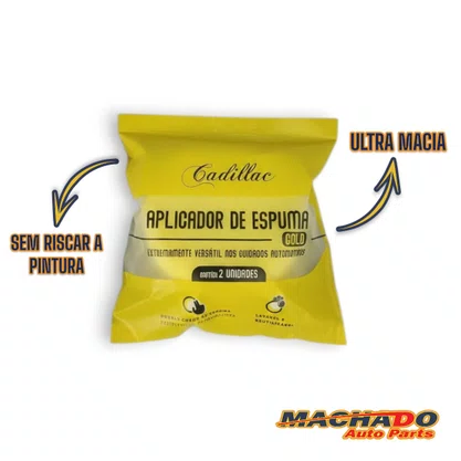 Aplicador de Espuma Amarela Para Enceramento Com 2 unidades CADILLAC 
