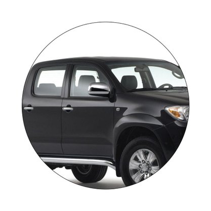 Aplique Para Capa Do Retrovisor Da Hilux 2005 Até 2011 Cromado Direito Passageiro SHEKPARTS