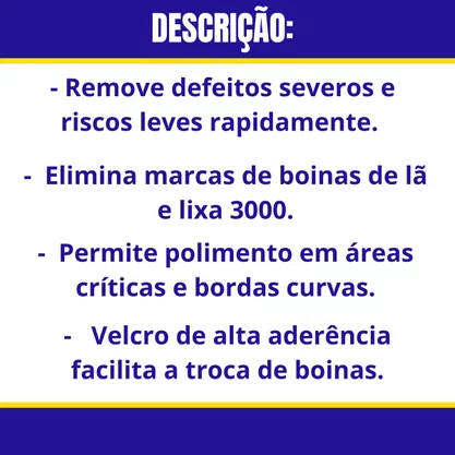 Boina Espuma De Laranja Corte 5 Polegadas