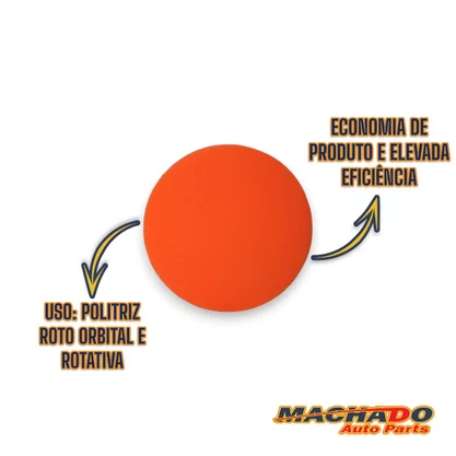 Boina Espuma Force Corte Laranja 6,5 Polegadas CADILLAC