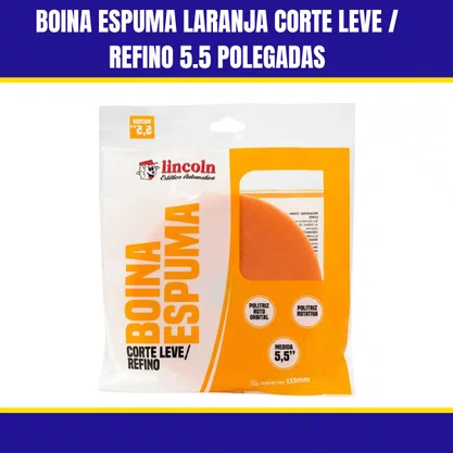 Boina Espuma Laranja Corte Leve / Refino 5,5 Polegadas