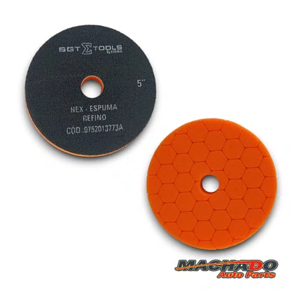 Boina Espuma Laranja Hexagonal Refino 5 polegadas SIGMA