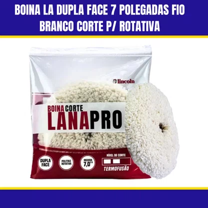 Boina La Dupla Face 7 Polegadas Fio Branco Corte P/ Rotativa