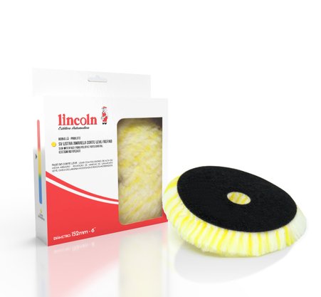 Boina Lã Pirulito Corte Leve (Listra Amarela) Sem Interface 6 Polegadas LINCOLN