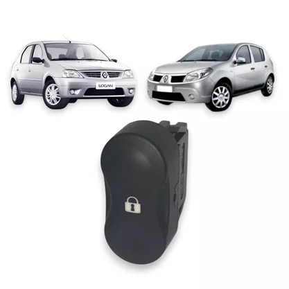 Botão Interruptor Trava Destrava Porta Logan 2007 Até 2013  Sandero 2007 Até 2014 ALMAPY