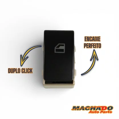Botão Interruptor Vidro Elétrico Gol G4 G5 G6 Fox Simples 2 Click Lado Direito 