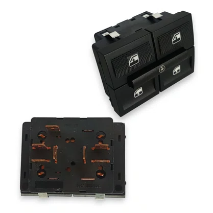 Botão Interruptor Vidro Elétrico Gol Parati Saveiro G3 2000 a 2005 Duplo Com Bloqueio