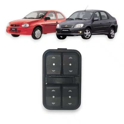 Botão Interruptor Vidro Elétrico Quadruplo Corsa G2 Celta Astra Zafira Lado esquerdo
