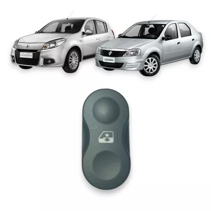 Botão Interruptor Vidro Elétrico Sandero Logan 2007 a 2012 5 Pinos (Painel)