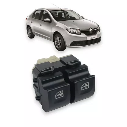 Botão Interruptor Vidro Elétrico Sandero Logan Duster Fluence Duplo Lado Esquerdo 