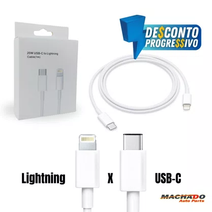 CABO USB IPHONE X TIPO-C 1MT ALTA QUALIDADE