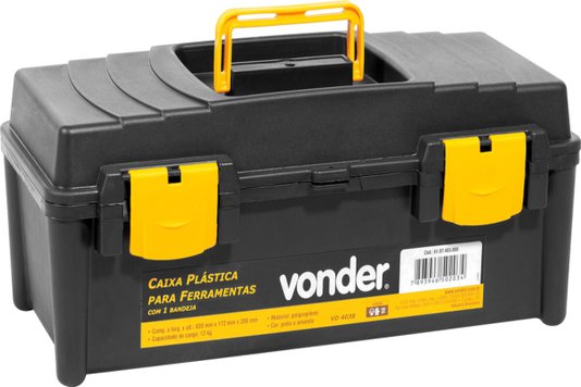 Caixa Plástica vd-4038 Com 1 Bandeja VONDER