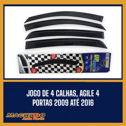 Calha De Chuva Agile 2009 A 2016 4 Portas UPGRADE