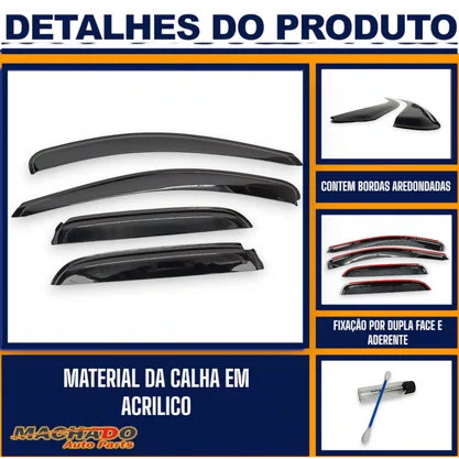 Calha De Chuva Corsa Hatch ou Sedan 2002 a 2012 4 Portas UPGRADE