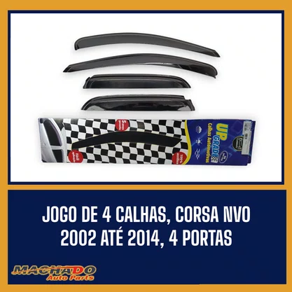 Calha De Chuva Corsa Hatch ou Sedan 2002 a 2012 4 Portas UPGRADE