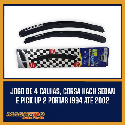 Calha De Chuva Corsa Hatch Wind Pick up 1994 a 2002 2 Portas UPGRADE