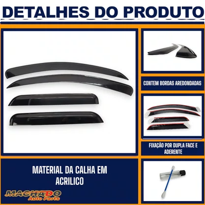 Calha De Chuva Duster Oroch 2011 a 2023 4 Portas UPGRADE