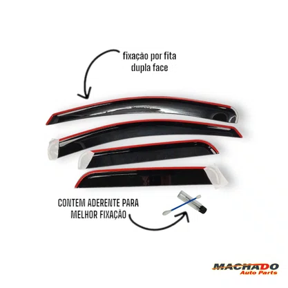 Calha De Chuva Fiesta Hatch e Sedan 2002 a 2014 4 Portas UPGRADE