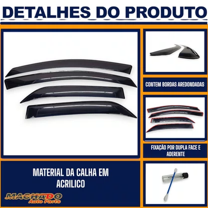 Calha De Chuva Ford Ecosport 2013 a 2015 4 Portas UPGRADE