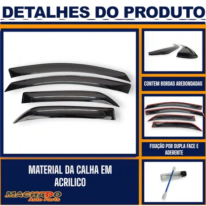 Calha De Chuva Ford Ecosport 2015 a 2021 4 Portas UPGRADE