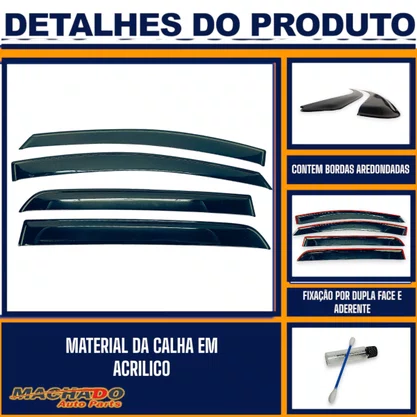 Calha De Chuva Fox Crossfox Spacfox 2004 a 2020 4 Portas UPGRADE