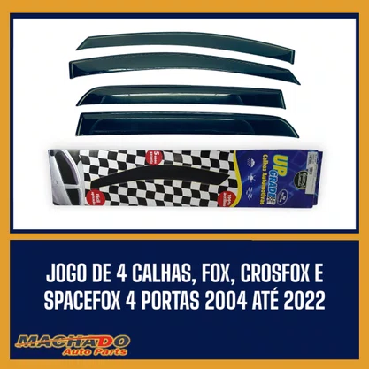 Calha De Chuva Fox Crossfox Spacfox 2004 a 2020 4 Portas UPGRADE