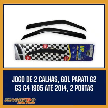 Calha De Chuva Gol Parati G2 G3 G4 1995 a 2014 2 Portas UPGRADE