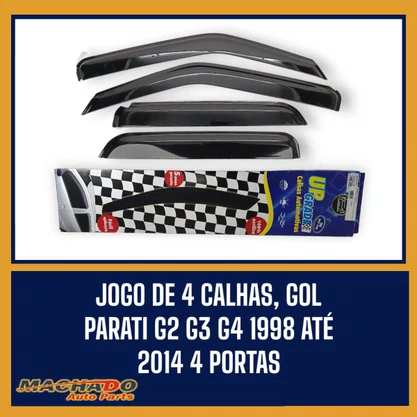 Calha De Chuva Gol Parati G2 G3 G4 1998 A 2014 4 Portas UPGRADE