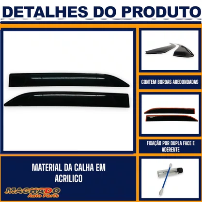 Calha De Chuva Gol Voyage Parati Saveiro 1988 a 1994 2 Portas UPGRADE