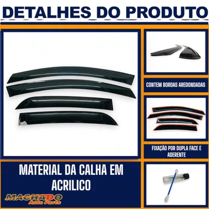 Calha De Chuva Grand Siena 2012 a 2020 4 Portas UPGRADE