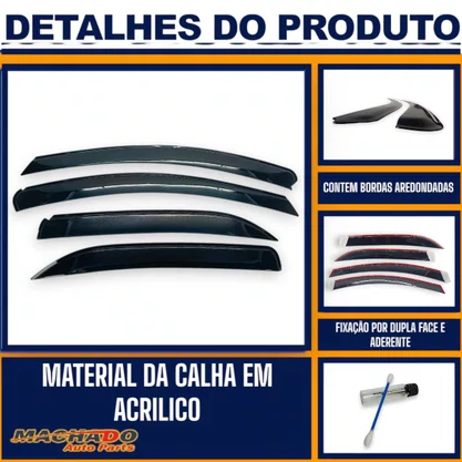 Calha De Chuva Logan 2014 a 2023 4 Portas UPGRADE