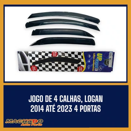 Calha De Chuva Logan 2014 a 2023 4 Portas UPGRADE