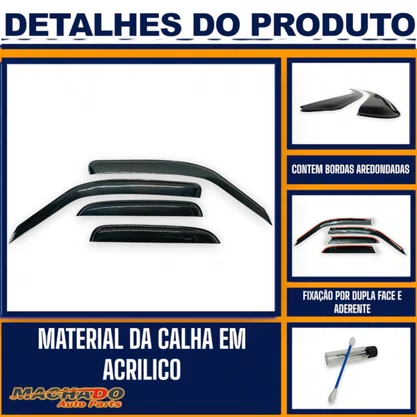 Calha De Chuva Meriva 2003 a 2012 4 Portas UPGRADE