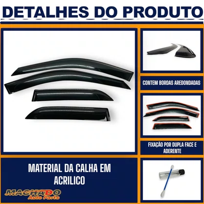 Calha De Chuva Palio 2012 a 2017 4 Portas UPGRADE