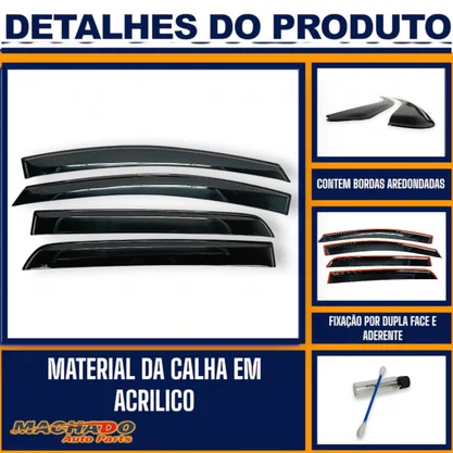 Calha De Chuva Punto 2007 a 2016 4 Portas UPGRADE
