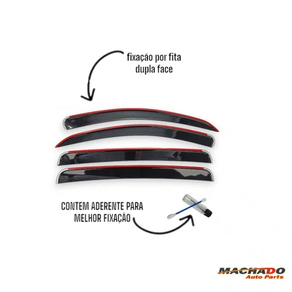 Calha De Chuva Sandero 2007 a 2014 4 Portas UPGRADE