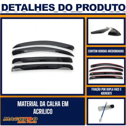 Calha De Chuva Sandero 2007 a 2014 4 Portas UPGRADE