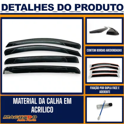 Calha De Chuva Sandero 2015 a 2023 4 Portas UPGRADE