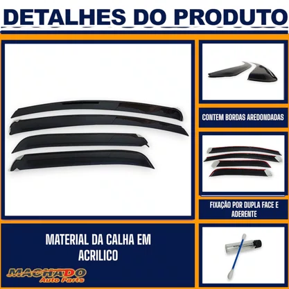 Calha De Chuva Spin 2012 a 2018 4 Portas UPGRADE