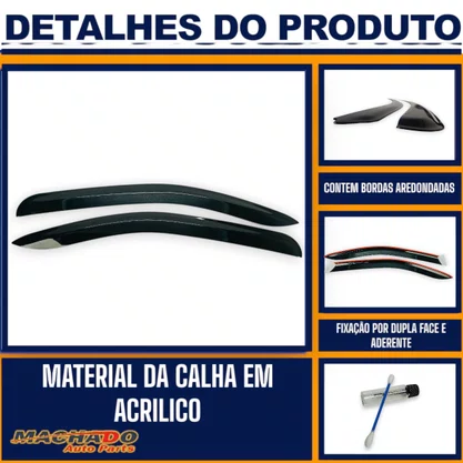 Calha De Chuva Uno Fiorino 2011 a 2020 2 Portas UPGRADE