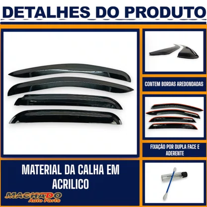 Calha De Chuva Uno Novo 2010 a 2020 4 Portas UPGRADE
