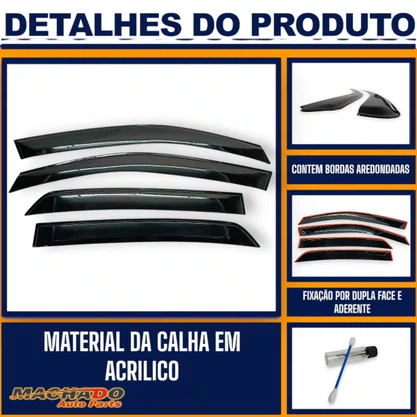Calha De Chuva VW UP 2014 a 2020 4 Portas UPGRADE