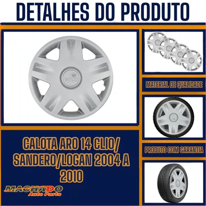Calota Aro 14 Clio /Sandero/Logan 2004 a 2010