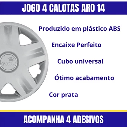 Calota Aro 14 Clio /Sandero/Logan 2004 a 2010